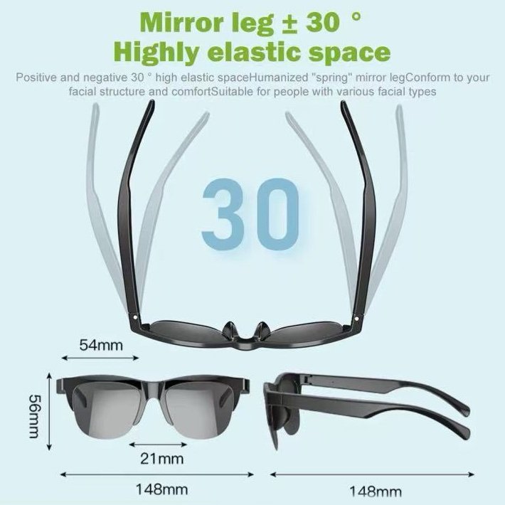 Bluetooth Wireless Smart Audio Sunglasses S-01 - Image 8