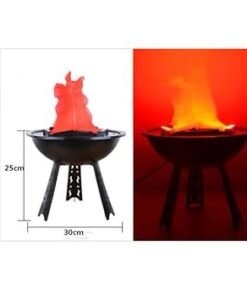 Flammen Lampe 3-Legged Stand Fireplace Decor - Image 3