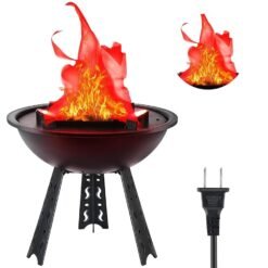 Flammen Lampe 3-Legged Stand Fireplace Decor - Image 5