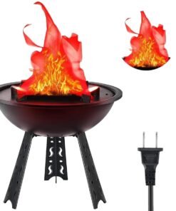 Flammen Lampe 3-Legged Stand Fireplace Decor - Image 5