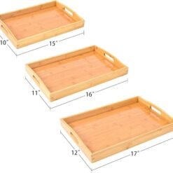 3-in-1 Bamboo Tray Wooden Set - Image 7