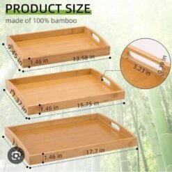 3-in-1 Bamboo Tray Wooden Set - Image 5