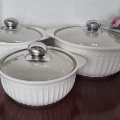 3-in-1 Ceramic Serving Dish Casseroles Set - Image 11
