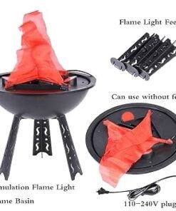 Flammen Lampe 3-Legged Stand Fireplace Decor