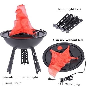 Flammen Lampe 3-Legged Stand Fireplace Decor