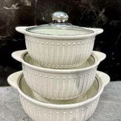 3-in-1 Ceramic Serving Dish Casseroles Set - Image 8