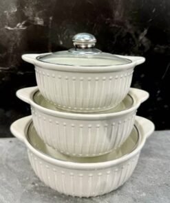 3-in-1 Ceramic Serving Dish Casseroles Set - Image 8