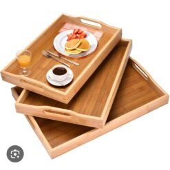 3-in-1 Bamboo Tray Wooden Set