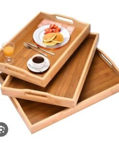 3-in-1 Bamboo Tray Wooden Set