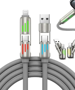 240W 4-in-1 USB-C Data Cable – Fast Charging & Multi-Device Power Delivery Cable - Image 4