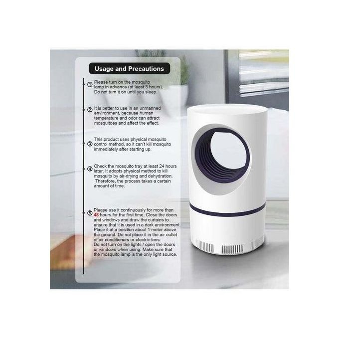 USB UV Photocatalysis Mosquito Killer Lamp – Silent Indoor Insect Trap - Image 2