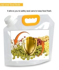 4 Reusable Cereal Storage Bags 2.5L and 5L - Image 3