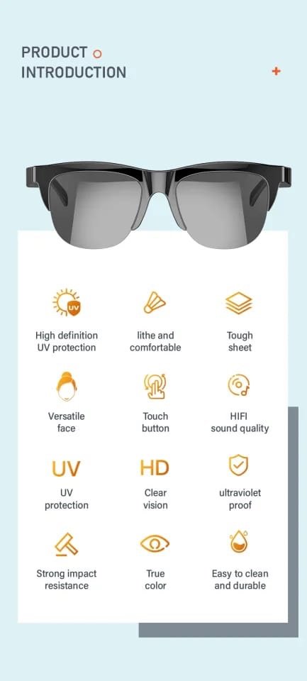 Bluetooth Wireless Smart Audio Sunglasses S-01 - Image 11