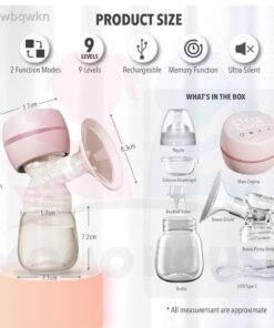 Smart 9-Speed Anti-Backflow Rechargeable Multifunction Breast Milk Pump + Cupper - Image 3