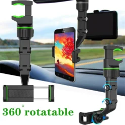 Alternative view of 360° Adjustable Rear-View Mirror Car Phone Holder – Hands-Free Driving Mount