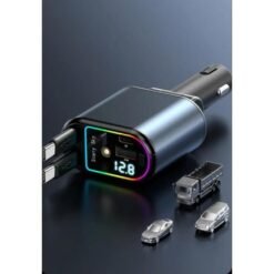 Retractable Car Charger with Starlight 66W – 4-in-1 Fast Car Charger - Image 4