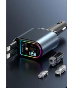 Retractable Car Charger with Starlight 66W – 4-in-1 Fast Car Charger - Image 4