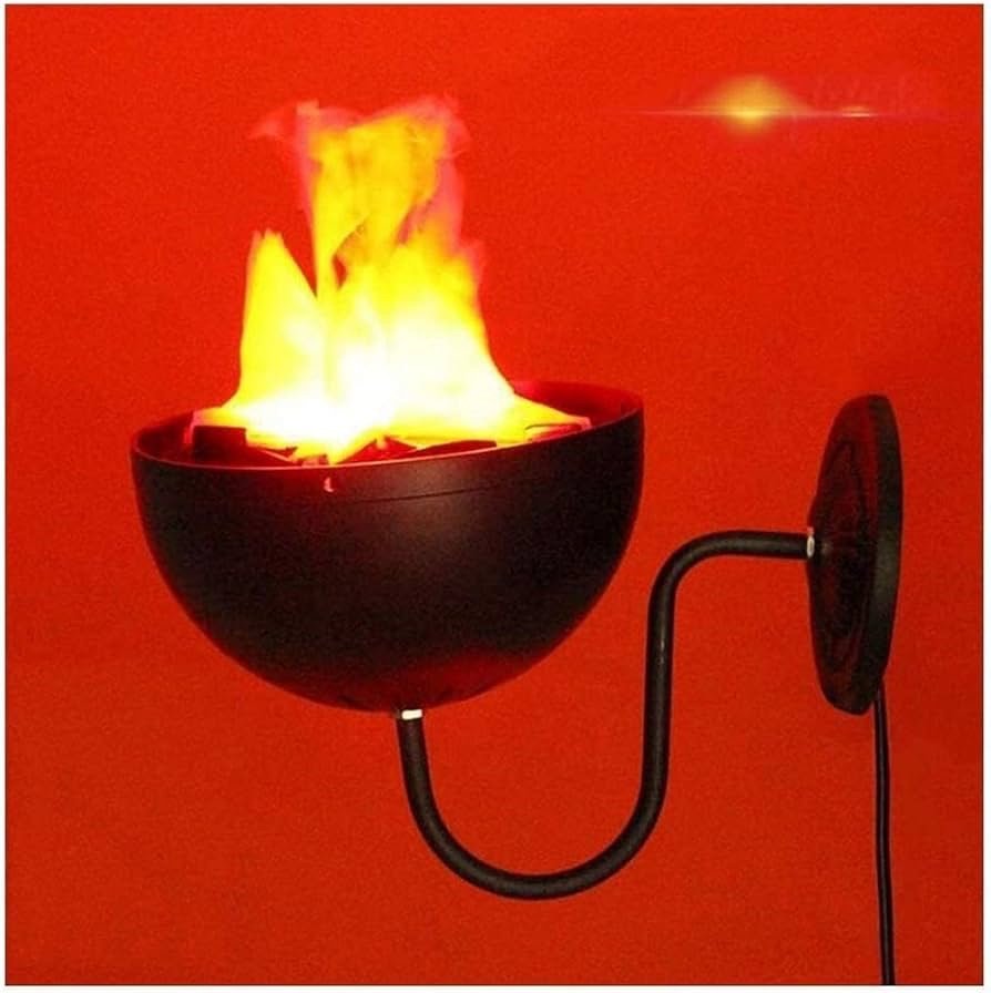 Flammen Lampe Wall Mounted Fireplace Decor - Image 4