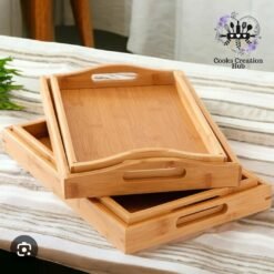 Alternative view of 3-in-1 Bamboo Tray Wooden Set