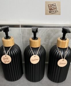 Alternative view of 3-in-1 Soap & Lotion Refillable Ceramic Bottles
