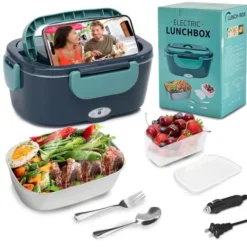 Stainless Steel Electric Lunch Box Food Warmer – Portable Meal Heater