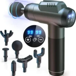 Sturdy And Durable Handheld Fascia Massage Gun Muscle Relaxation With 4 Heads