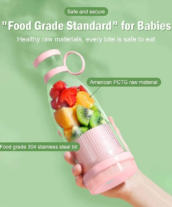 Portable Juicer Cup Rechargeable Juicer Cup Mixer – 6 Blade Mini Juicer Blender - Image 2