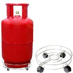 Stainless Steel Movable Gas Cylinder Trolley - Image 4