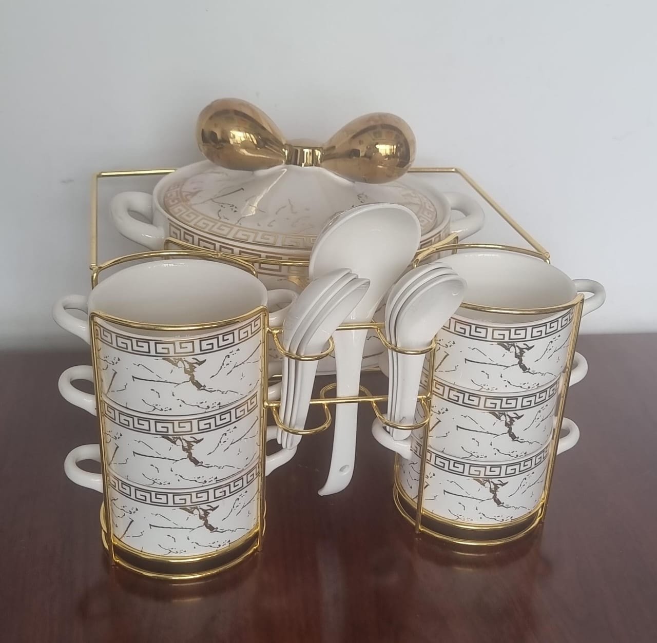 Gucci 16-Piece Ceramic Soup Set + Burner - Image 8