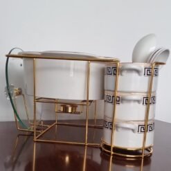 Gucci 16-Piece Ceramic Soup Set + Burner - Image 4