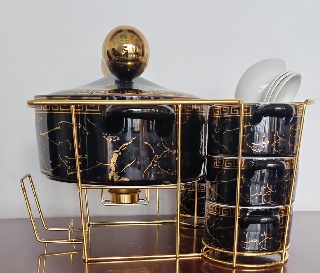 Gucci 16-Piece Ceramic Soup Set + Burner - Image 11