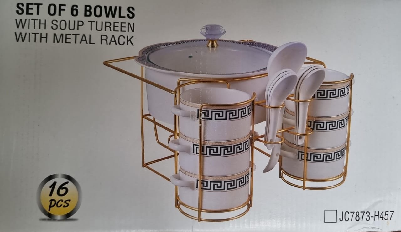 Gucci 16-Piece Ceramic Soup Set + Burner - Image 10