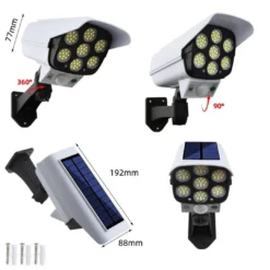 Alternative view of Solar Powered 180W Motion Sensor Light – Camera Style Outdoor Security Light