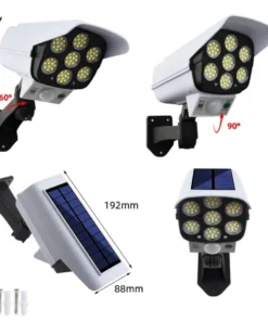 Solar Powered 180W Motion Sensor Light – Camera Style Outdoor Security Light - Image 2