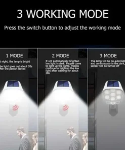 Solar Powered 180W Motion Sensor Light – Camera Style Outdoor Security Light - Image 3