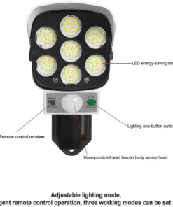 Solar Powered 180W Motion Sensor Light – Camera Style Outdoor Security Light - Image 4