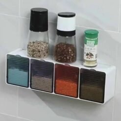 Alternative view of 4 Slot Kitchen Wall Spice Organizer – Space-Saving Storage Rack