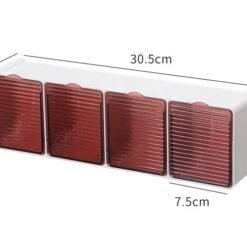 4 Slot Kitchen Wall Spice Organizer – Space-Saving Storage Rack - Image 3