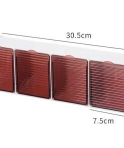 4 Slot Kitchen Wall Spice Organizer – Space-Saving Storage Rack - Image 3