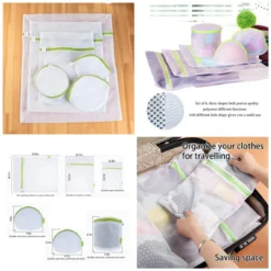 Mesh Laundry Bags for Delicates – 6pcs Durable Wash & Travel Set - Image 3