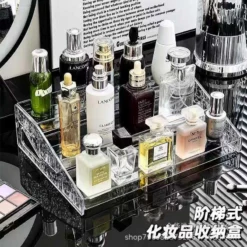 Alternative view of 3 Tier Clear Acrylic Skincare/Perfume Organiser – Stylish Makeup & Beauty Storage Rack