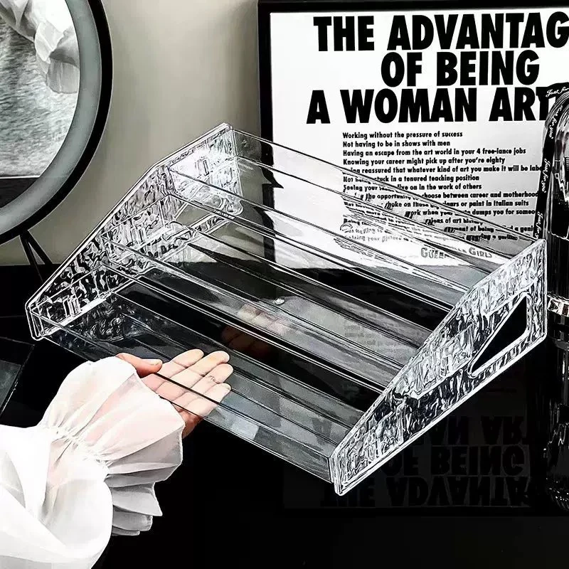 3 Tier Clear Acrylic Skincare/Perfume Organiser – Stylish Makeup & Beauty Storage Rack - Image 3